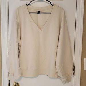 A New Day V-Neck Cream Sweater